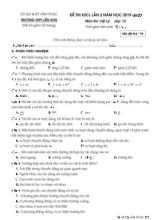 4 Đề thi khảo sát chất lượng lần 2 môn Vật lý Lớp 10 - Năm học 2019-2020 - Trường THPT Liễn Sơn